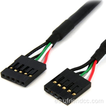 Cable de encabezado de la placa base de 5pin USB IDC F/F